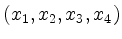 $ (x_1,x_2,x_3,x_4)$