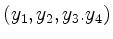 $ (y_1,y_2,y_3.y_4)$