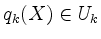 $ q_k(X)\in U_k$