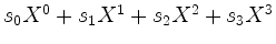 $ s_0 X^0 + s_1 X^1 + s_2 X^2 + s_3 X^3$