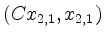 $ (C x_{2,1}, x_{2,1})$