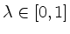 $ \lambda\in [0,1]$