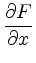 $ \dfrac{\partial F}{\partial x}$