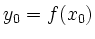 $ y_0=f(x_0)$