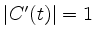 $ \left\vert C'(t)\right\vert=1$