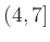 $ (4,7]$