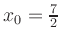 $ x_0=\frac{7}{2}$