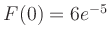 $ F(0) = 6e^{-5}$