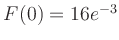 $ F(0) = 16e^{-3}$