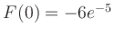 $ F(0) = -6e^{-5}$