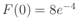 $ F(0) = 8e^{-4}$