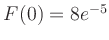 $ F(0) = 8e^{-5}$