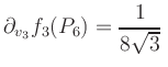 $ \displaystyle\partial_{v_3} f_3(P_6) = \frac{1}{8\sqrt{3}}\,$