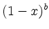 $ (1-x)^b$