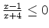 $ \frac{x-1}{x+4} \le 0$