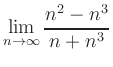 $ \lim\limits_{n\to\infty}\dfrac{n^2-n^3}{n+n^3}$