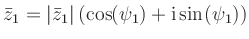 $ \bar z_1 = \left\vert\bar z_1\right\vert(\cos(\psi_1) + \mathrm{i} \sin(\psi_1))$