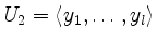 $ U_2=\langle y_1,\dots,y_l\rangle$