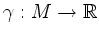 $ \gamma: M \to \mathbb{R}$