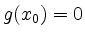 $ g(x_0) = 0$