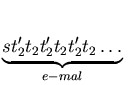 $ \underbrace{st'_2t_2t'_2t_2t'_2t_2 \hdots}_{e-mal}^{}\,$