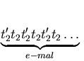 $ \underbrace{t'_2t_2t'_2t_2t'_2t_2 \hdots}_{e-mal}^{}\,$